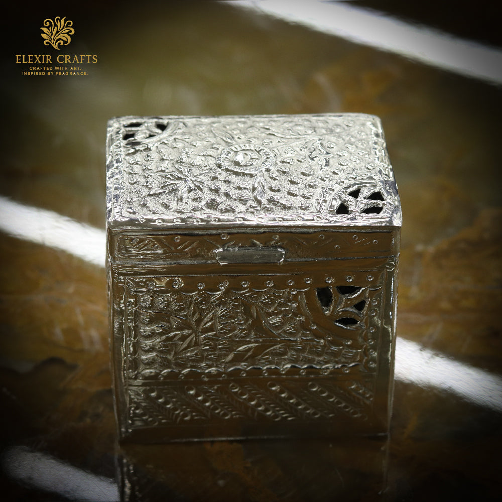The Artisan Silver Lattice Cube