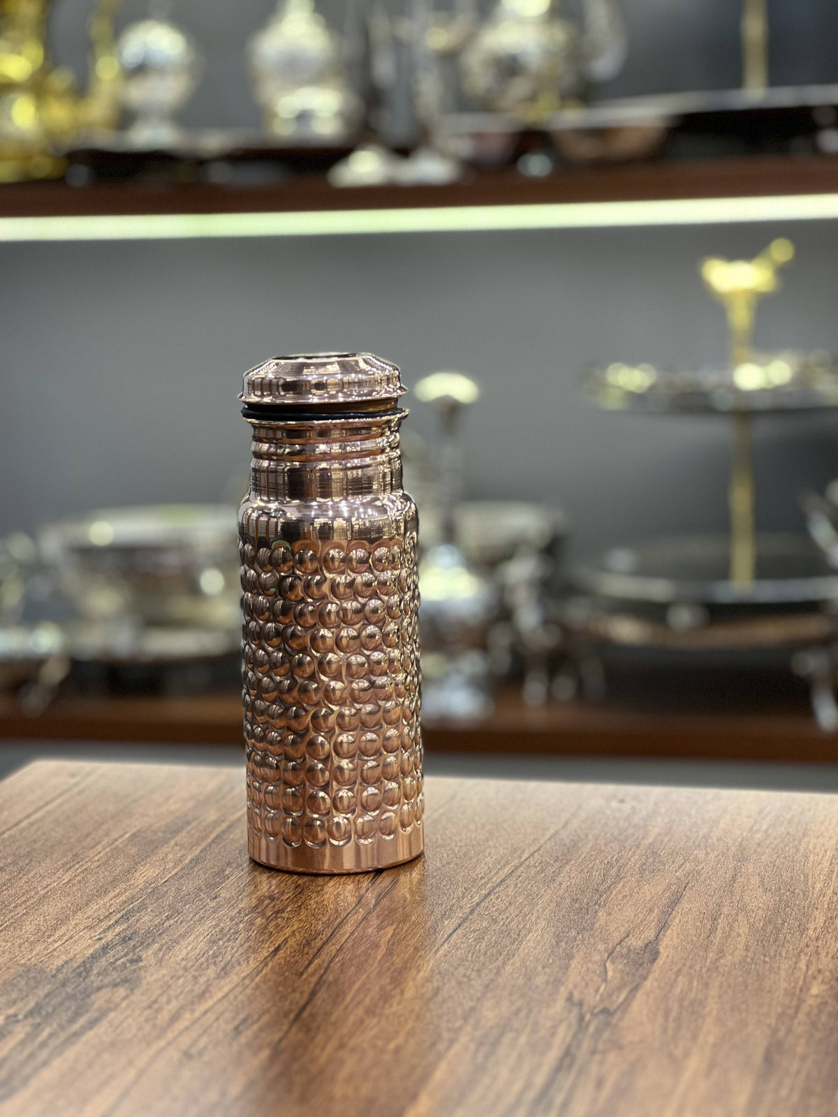 Pure Copper Water Bottle Hammered (800 ml)