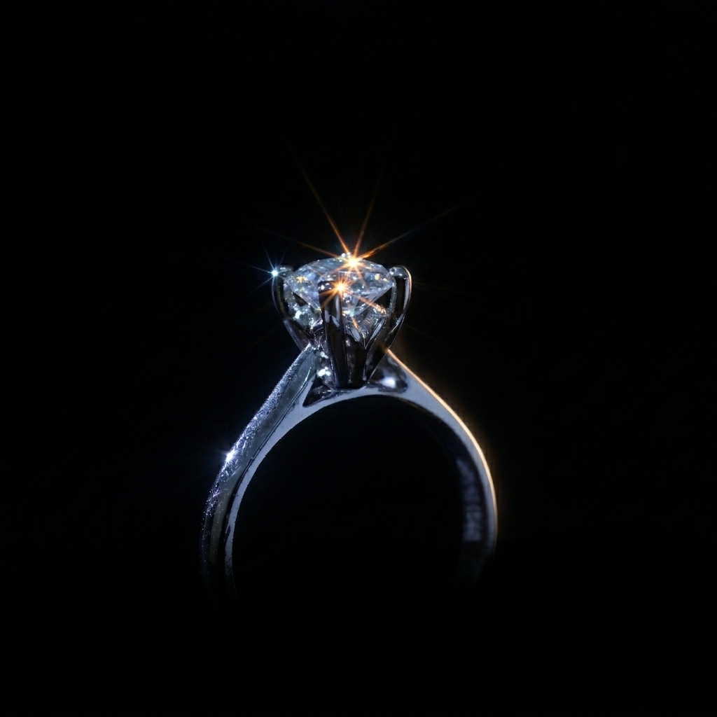 Moissanite Diamond Ring with Certificate of Authenticity