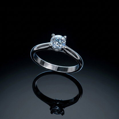 Moissanite Diamond Ring with Certificate of Authenticity