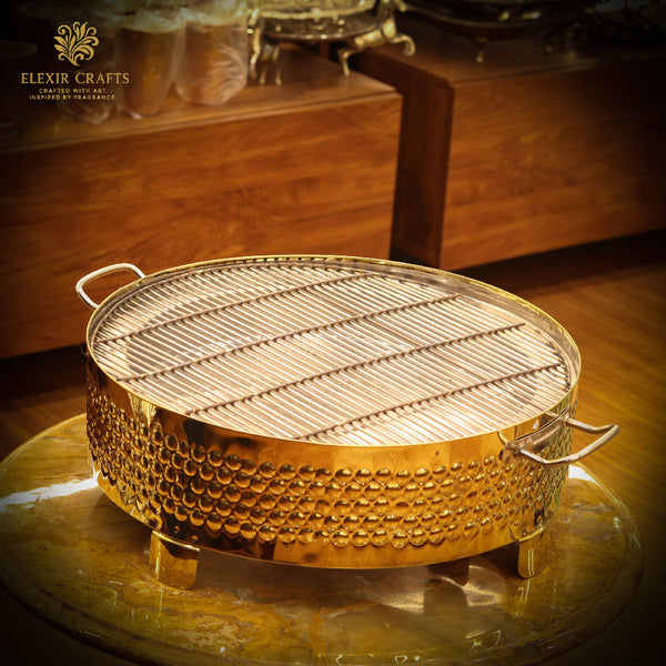 The Gilded Hammered Grill Brazier
