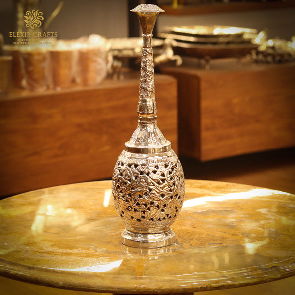 The Majestic Lattice Silver-Plated Surahi