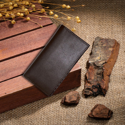 Premium Full-Grain Leather Long Bifold Wallet