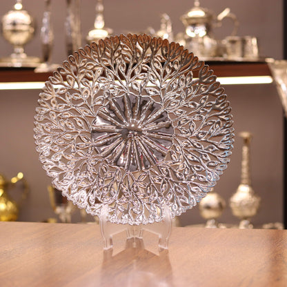 Luxurious Circular Tree-of-Life Decorative Tray