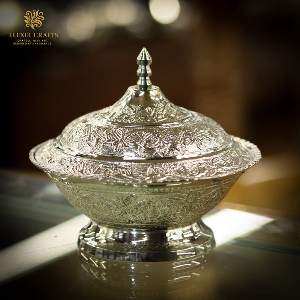 Nature-Inspired Pedestal Bowl with Dragonfly Base