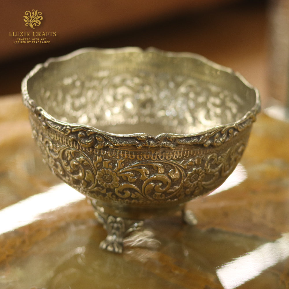 Vintage Engraved Offering Bowl
