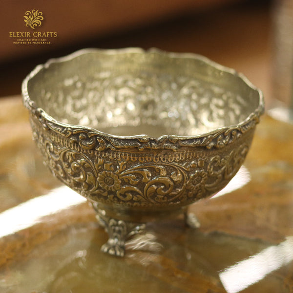 Vintage Engraved Offering Bowl