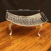 Regal Silver-Tone Embossed Pedestal Serving Dish