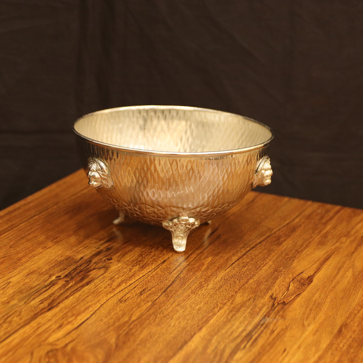 Regal Silver Footed Centerpiece with Embossed Animal Motifs