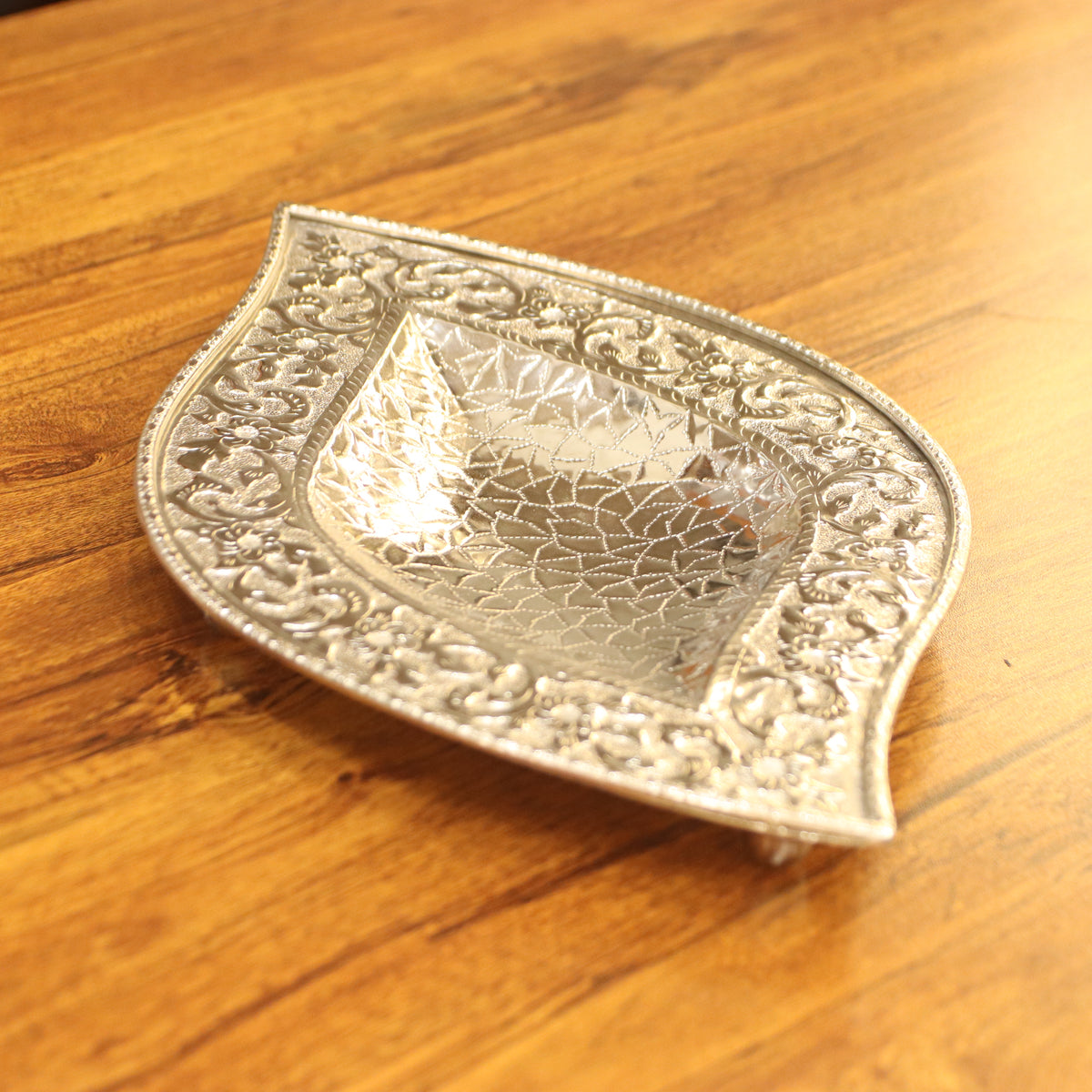 The Filigree Diamond-Eyed Silver Platter