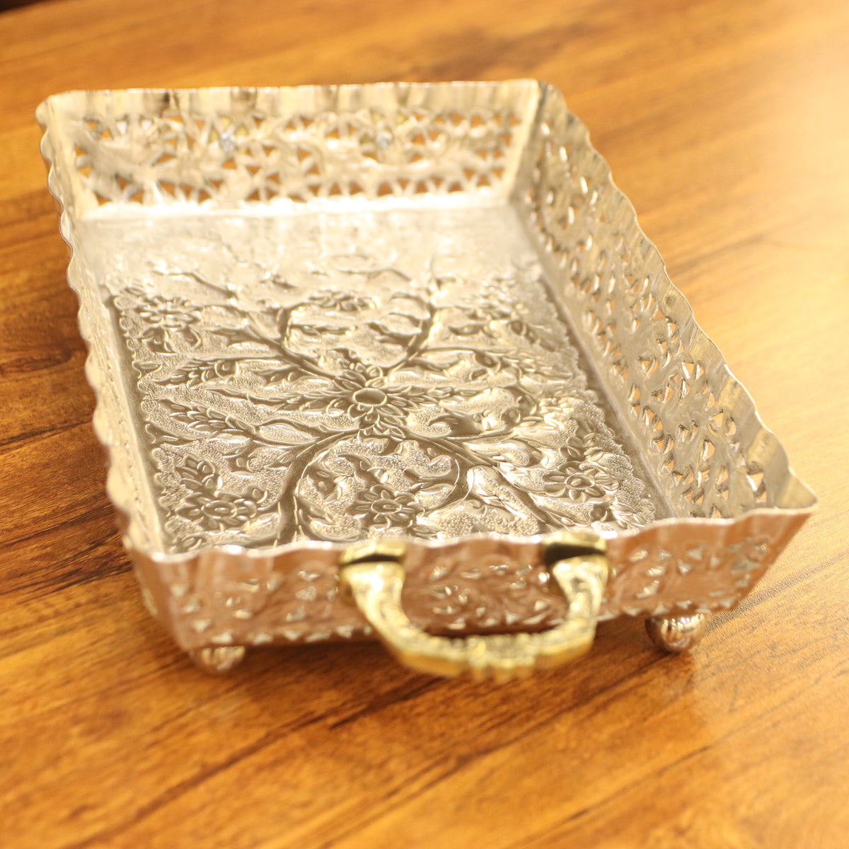The Regal Silver Blossom Tray