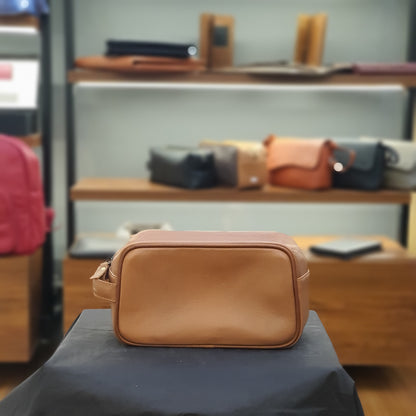 Premium Leather Toiletry Bag