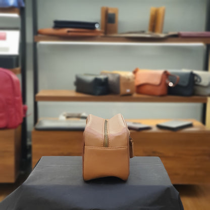 Premium Leather Toiletry Bag