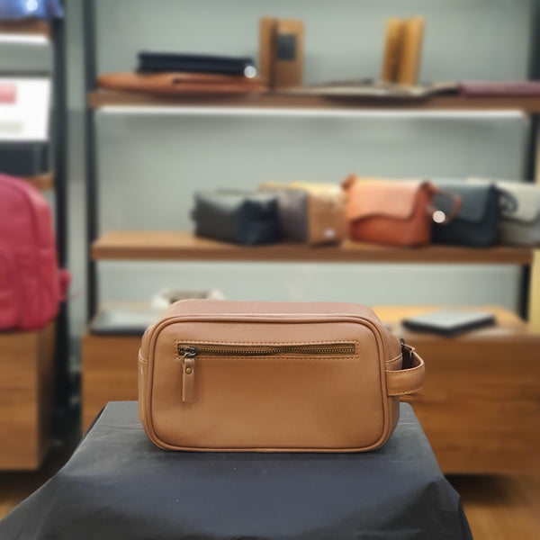 Premium Leather Toiletry Bag