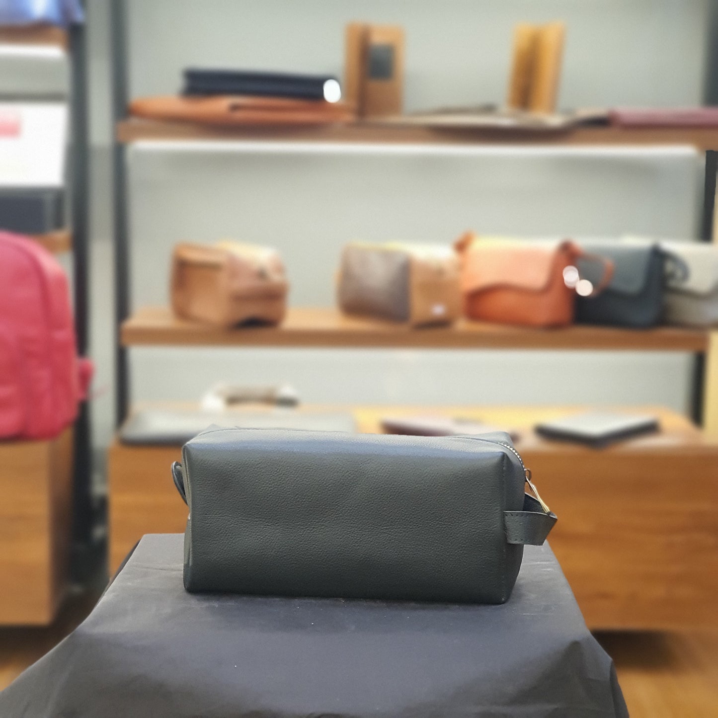 Premium Leather Toiletry Bag