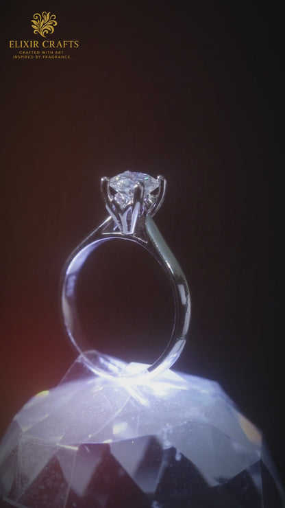 Moissanite Diamond Ring with Certificate of Authenticity